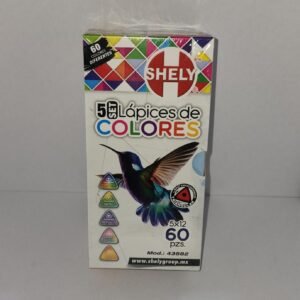 Shely Set Lápices de colores c/12 (Metálico, Neon, Pastel, Skin(piel) (60 pzs))