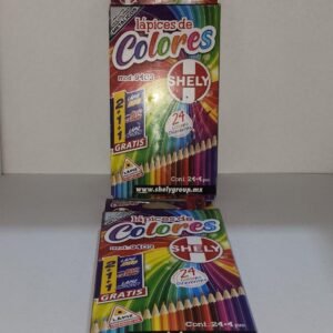 Shely c/ 24 (9403-24+2 DUO+Rojo carmin+Bicolor+sacapuntas)